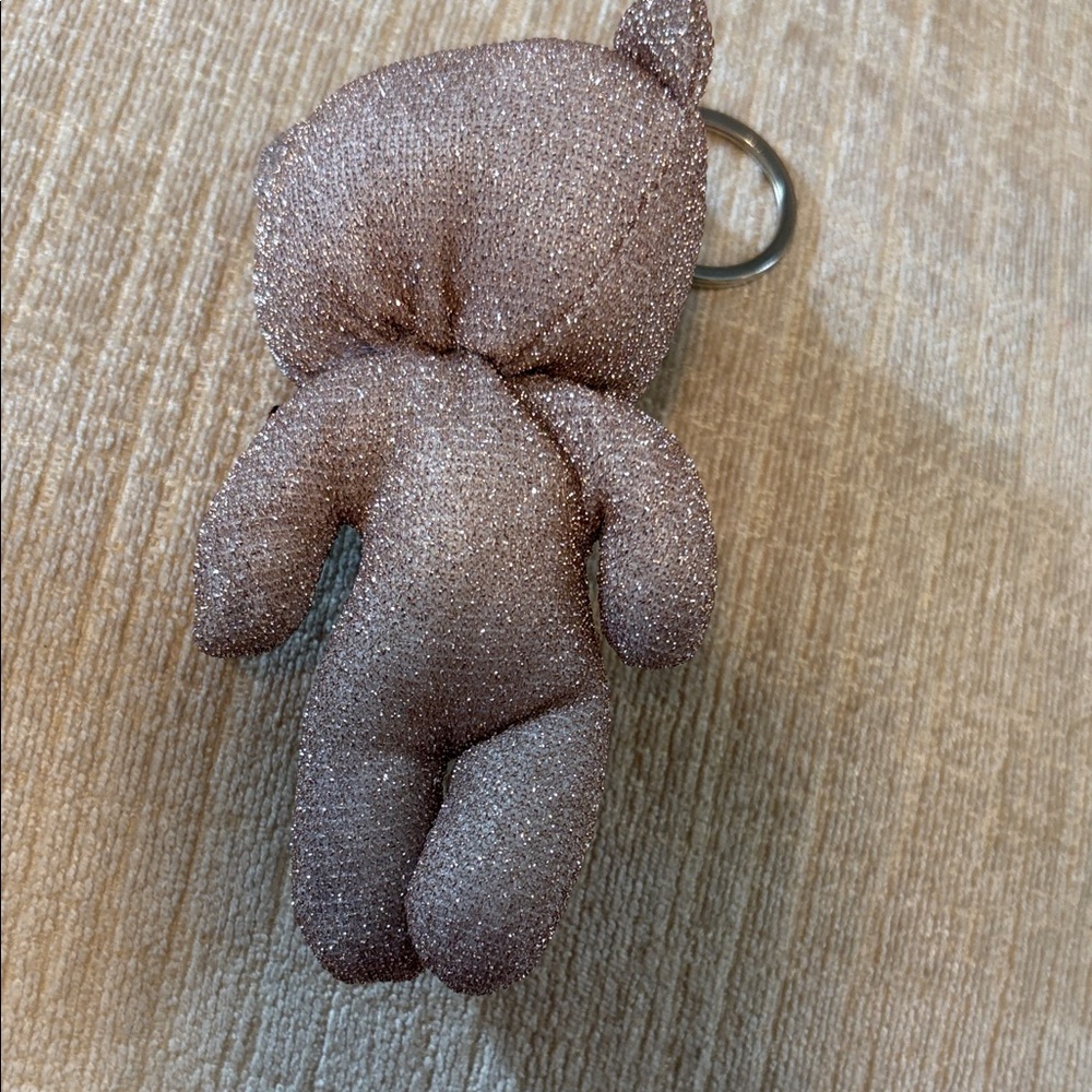 Source Unknown Glittery Brown Bear Keychain - image 3
